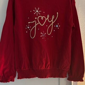 NWT Girl Christmas Holiday Carter's Red Joy size 8 shirt